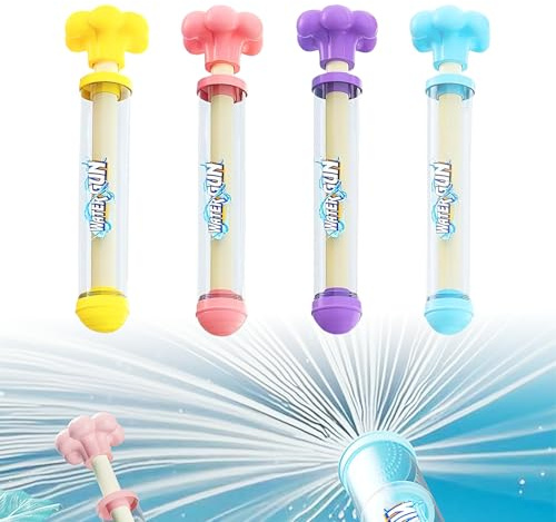 WJWINER 4 Stück Feuerwerk Wasserpistole, Wassersprühspielzeug, Wasserspielzeug Kinder Outdoor, Romantische Feuerwerk Water Squirter, für Paare, für Pool, Party, Garten, Strand