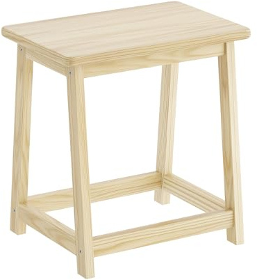 RHINEINMIST Wood End Table Side Table Wooden Plant Stand Indoor Bedside Table Nightstand Plant Table Bathroom Wood seat Stool Tall Flower Pot Stand Dining Stool for Living Room Bedroom Kitchen