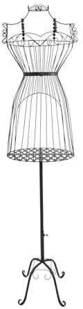 Weibliche Schaufensterpuppe aus Draht zur Präsentation, höhenverstellbar von 150 bis 193 cm, weibliche Schaufensterpuppe im Vintage-Stil, für Boutiquen(Black)
