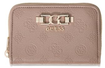 GUESS Geldbörse Anise SLG Zip Around Wallet Dark Taupe Logo