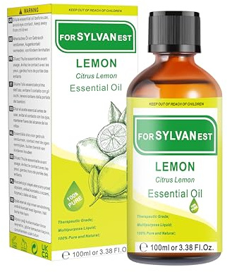 Olio essenziale di limone, 100 ml, per aromaterapia, diffusore, pulizia domestica, purificazione dell'aria, cura della pelle e per la produzione di saponi e candele