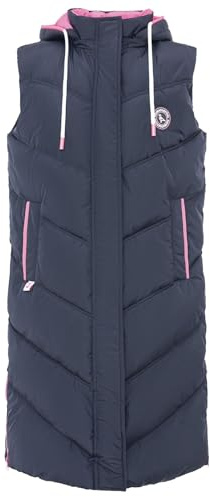 Zwillingsherz Damen Weste Steppweste – Pink warme Winterweste mit Kapuze, leicht & kuschelig, top verarbeitet