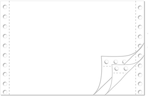 Endlospapier 6 Zoll x 240 mm (A5 quer 152,4 mm x 240 mm) 3-fach blanko 60/53/57 g/qm 1600 Blatt