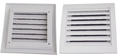 Air Ventilation Plastic Grill Cover 148mm x 153mm/White