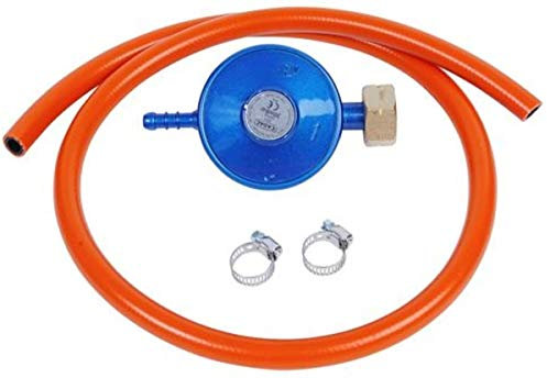Cadac Régulateur de Pression Universel avec trop-Plein 30mBar - Caoutchouc - Métal - avec soupape de sécurité pour surpression - Gris - Bleu - Orange - Barbecue