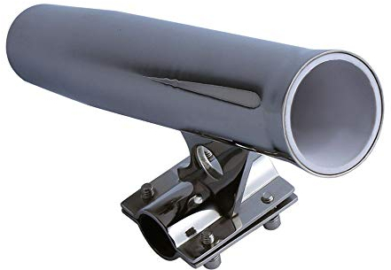 NUZAMAS Soporte de caña de pescar de acero inoxidable para montaje en carril, se adapta a montaje de rieles de 25 mm, grado marino para barcos de pesca charter