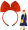 Hoshin Hair Band Bow Headbands Headdress For Women And Girls, Perfect Accessories Party Cosplay Red
