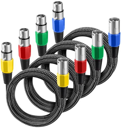 XLR Splitter Cable, XLR Male to Dual XLR Female Y Splitter 3Pin Balanced Microphone Cable (Pure Copper Conductors) - 1 FT