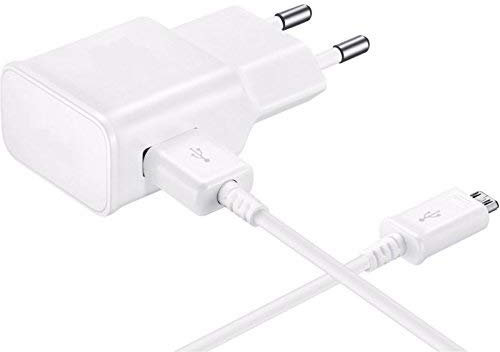 Cable USB + Chargeur Secteur Blanc Compatible avec Samsung Galaxy J6 2018/J6 Plus 2018/J7 2016/J7 2017/J5 2015/J5 2016/J5 2017/J3 2016/J3 2017/J1 2016/J1 2017 - Cable 1 Metre Chargeur Phonillico®