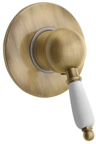 KIRKÉ WHITE Unterputz-Duscharmatur, 1 Weg, WEISSER HEBEL, Bronz