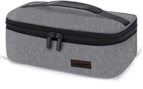 Gloppie Kühltasch Klein, 3,5L Lunch Tasche Lunchtasche Wasserdicht Leichte Picknicktasche Mittagessen Isoliertasche Thermotasche für Arbeit und Schule, Grau