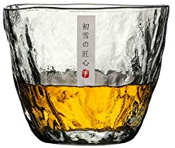 Maya Star Japanese Style Transparent Whiskey Glass Wine Glasses, Often Used in Scotch Whiskey Brandy Whiskey Cocktail Beer Glass - Glacier Pattern A6
