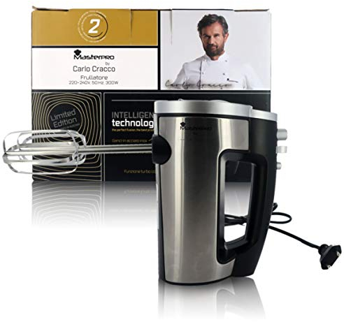 Cracco Sbattitore/Frusta Elettrica 300W, 6 velocità, Funzione Turbo con Sistema di Sicurezza, Linea Masterpro