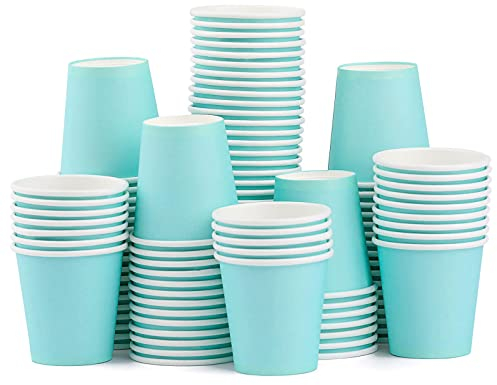 100 Pack 3 oz. Paper Cups, Paper Coffee Cups, Disposable Hot Cups for Water, Juice, Coffee or Tea, Ideal for Water Coolers, Party, Home and Office