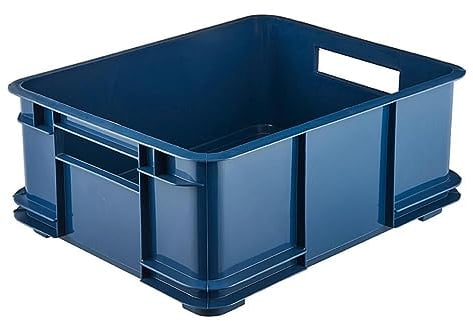 keeeper Aufbewahrungswännchen mit Tragegriffen, Euro-Box L, Procyclen, 20,5 l, Bruno Eco Line, Eco-Blau