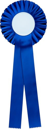 Fanshop Lünen Rosetten - Reiten - Pferde - Schleifen - Pferdeschleifen (mit 5 cm Emblem) - Blau - Turnier - Turnierschleifen - Dressur - Springen - Pokal