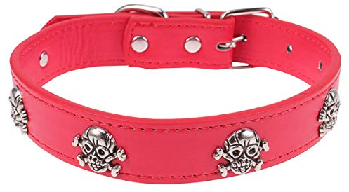 1stk Kragenleder -katzenhalsband Haustier-halsbandanhänger Für Hunde Halloween-welpenhalsband Hundehalsbänder Mit Totenköpfen Blumen Haustier Hund