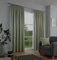 Fusion - Galaxy - Pair of Dim-out Pencil Pleat Curtains - 66 Width x 72 Drop (168 x 183cm) in Green