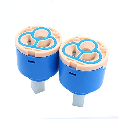 Tiardey Cartucho de repuesto para grifo, cartucho de disco de cerámica grifo mezclador de agua grifo de control interno cocina cascada válvula de 40 mm