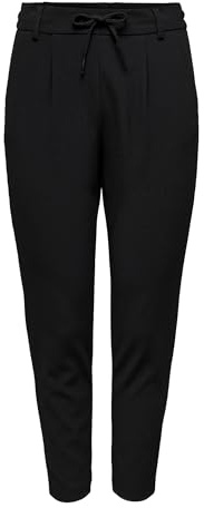 Only ONLPOPTRASH-Sally Easy MW Rib PNT, Pantalones De Las Mujeres, Black, L/30