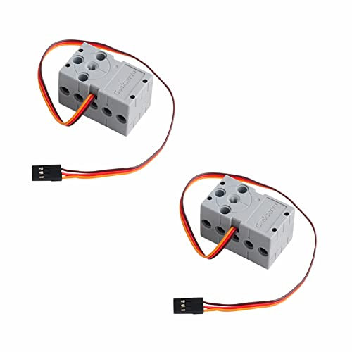 Sparkleiot 2 kg, 360 Grad drehbar, programmierbar, Geekservo, Dual-Output-Schaft, kompatibel mit Standard-Bausteinen für Microbit Raspberry Pi MCU Steuerung (2 Stück)