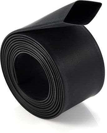 Chanzon 2:1 Ratio 25/64 (10mm) Heat Shrink Tubing 3.3Ft Roll (1M Total Length) Black Polyolefin Sleeving Wrap Shrinking 2 to 1 1pcs