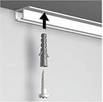NEWLY Cimaise Top Rail pour Plafond - Longueur 100 cm - Alu
