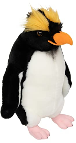 Teopet Goldschopf-Pinguin-Kuscheltier Elias 33 cm groß – Pinguin aus Plüsch – sehr weich - lebensecht - Realistisches Plüschtier Stofftier aus nachhaltigen Materialien - Geschenk für Babys, Kinder