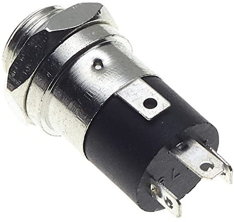 Keple Prise jack 3,5 mm, 4 broches, stéréo, châssis - connexion à souder avec 4 connexions et écrou de blocage pour casque audio