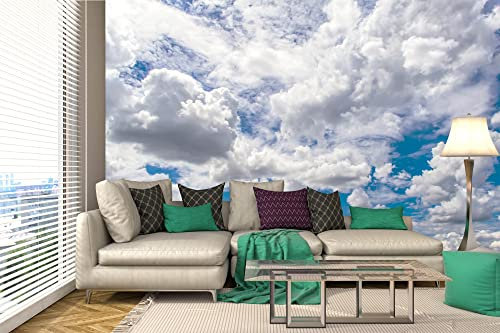 Vlies Fototapete WOLKEN AM HIMMEL 375 x 250 cm (inkl. Kleister) - Vlies Tapete, Wandtapete, Wandbilder - Tapete für Wohnzimmer Schlafzimmer, Büro, Küche - Montagefertig