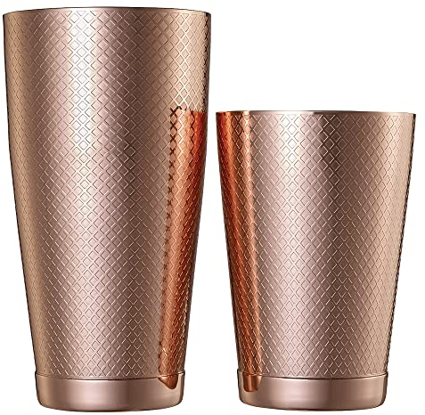 Barfly Ensemble shaker en treillis diamanté, plaqué cuivre