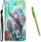TOUCASA Compatible with iPhone XR (6.1 Inches) Case, iPhone XR (6.1 Inches) Phone Case Flip Shockproof PU Leather Wallet Cases with Card Slots Phone Case For iPhone XR (6.1 Inches) (Elephant 2)
