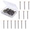 50Pcs Picture Hanging Nails 25mm Brass Head Hanging Pins Picture Frame Hangers, Brass Wall Pins, Picture Hang Solutions Plaster with Plastic Storage Box for Picture Photo Frames Walls Hanging
