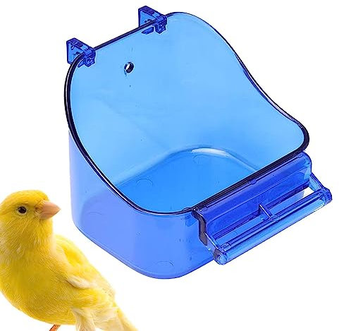 Qihuyi Bain d'oiseau pour Compagnie | Baignoire pour Perroquet Cage à Oiseaux | Baignoires épaisses et Robustes pour perroquets pour perruches calopsittes et Petits Oiseaux