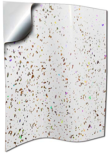 20 White Glitter Tile Stickers for 8x12 inch Tile 30x20 cm Sparkle Diamond White Glitter Tile Transfers Decals Vinyl Sticker Glitter (8x12” - 20 Individual Stickers)