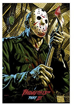 Amerika Horrorfilme Freitag der 13. Jason Voorhees (2) Leinwand-Poster, Schlafzimmer-Dekor, Sportlandschaft, Büro, Raumdekoration, Geschenk, ungerahmt, 30 x 45 cm
