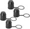Wanfoou 4 tappi di protezione per gancio di traino, colore nero, antipolvere e impermeabile, copertura universale a sfera per camper, auto, rimorchio