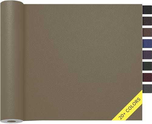 Kunstleder Selbstklebend Kamelfarbe, 40x160cm Leder Reparatur Set, Leder Patch, Selbstklebend Lederflicken Leather Repair für Sofa, Möbel, Autositze, Jacken, Handtaschen.