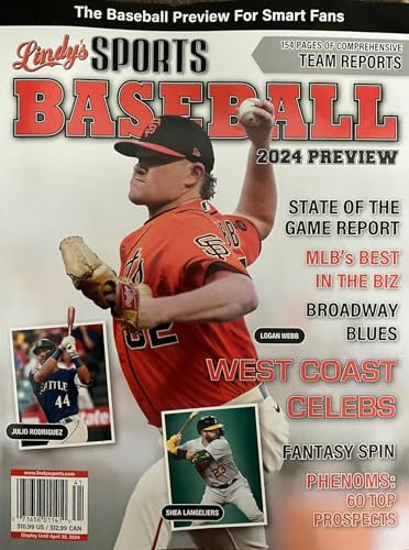 LINDY'S SPORTS MAGAZINE BASEBALL 2024 PREVIEW - 154 PAGES COMPREHENSIVE TEAM REPORTS - WEST COAST CELEBS