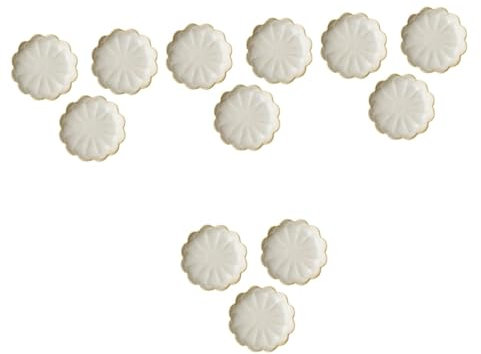 Garneck 4er-set Keramik-gewürzschalen-set Schüssel Im Vintage-stil Für Soßen-dip-teller Vorspeisen-geschmacksschüssel Essgeschirr Leichtes Denim 3 Stück X 4