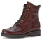 Gabor Damen Schnürstiefeletten, Frauen Stiefeletten,Komfortable Mehrweite (H),reißverschluss,Boots,Stiefel,Burgund (Mic/Gold),41 EU / 7.5 UK