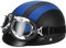 Mezzo Casco Jet Moto Retrò Casco Scodella Portatile con occhiali, ECE Omologato Mezzo Elmetto da Moto Retrò per Uomo Donna Biker Cruiser Scooter Touring H,54-62CM