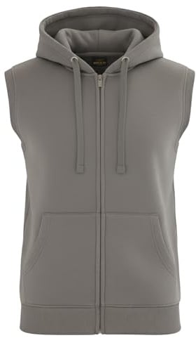 ROCK-IT Apparel I Veste à Capuche Homme sans Manches I Sweat à Capuche Premium pour Les Loisirs ou Le Sport Amateur I avec Fermeture éclair et Poche [taillesS-4XL] Hoodie Ultimate Grey 3XL