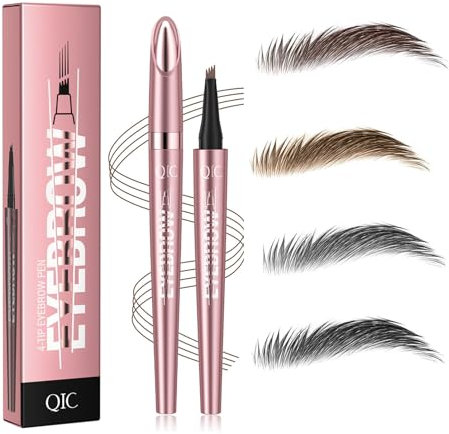 Magic Eyebrow Pencil 3D Waterproof Eyebrow Tint for Makeup - Dark Brown, 4-Tip Brow Pencil