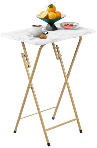 fusehome Tavolino pieghevole per TV, vassoio per TV per mangiare sul divano, piccolo tavolo pieghevole, tavolo portatile per laptop, divano, tavolo per snack pieghevole, per letto e divano, soggiorno