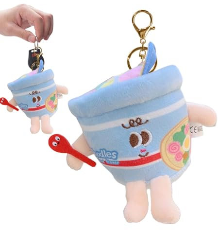 HunicandIU Plush Noodle Ornament, Plush Noodle Doll, Food Plush Toys Made of Soft Plush - Plush Toy, Pocket Accessories, Stuffed Soft Doll, Creative, Single Attribute, Siehe Beschreibung