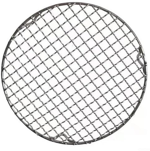 Zilimontt Rundes Grillrost aus Edelstahl, Grillrost, Outdoor-Grillnetze, wiederverwendbarer Grillrost, für Camping-Grills, Holzkohlegrills, elektrische Gasgrills, Propangas-Grills (D25 cm)