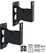 Howonder Support Mural pour Haut-Parleur, Support Mural pour Haut-Parleur,Supports de Montage Mural en métal pour Petits Haut-parleurs,supporte jusqu'à 30lbs,HD-618 (2Packs,Noir)