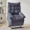 Roomark Poltrona relax elettrica con 3 motori, poltrona per TV con funzione sdraiata, poltrona con ausilio per alzarsi per anziani, con telecomando, per TV, soggiorno, relax, sedia recliner (grigio)