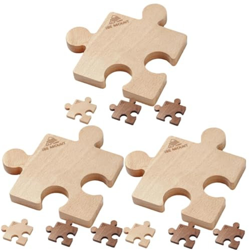 Alipis 12 Pièces Dessous de Verre Puzzle en Bois de Tasse d'eau Dessous de Verre de Table sous-Verres Puzzle Coaster pour Tasses scie sauteuse Dessous de Verre créatifs hêtre